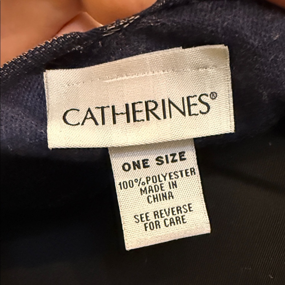 Draped Navy Patterned Open-Front Cape - Picture 2 of 7